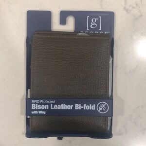 George Dark Brown Leather Bi-fold Wallet